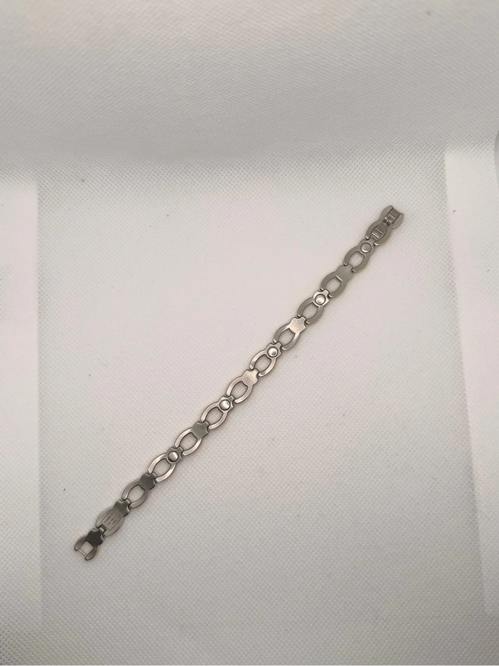 Stainless Steel Diabetes Medical Alert Bracelet Two Tone 7.5